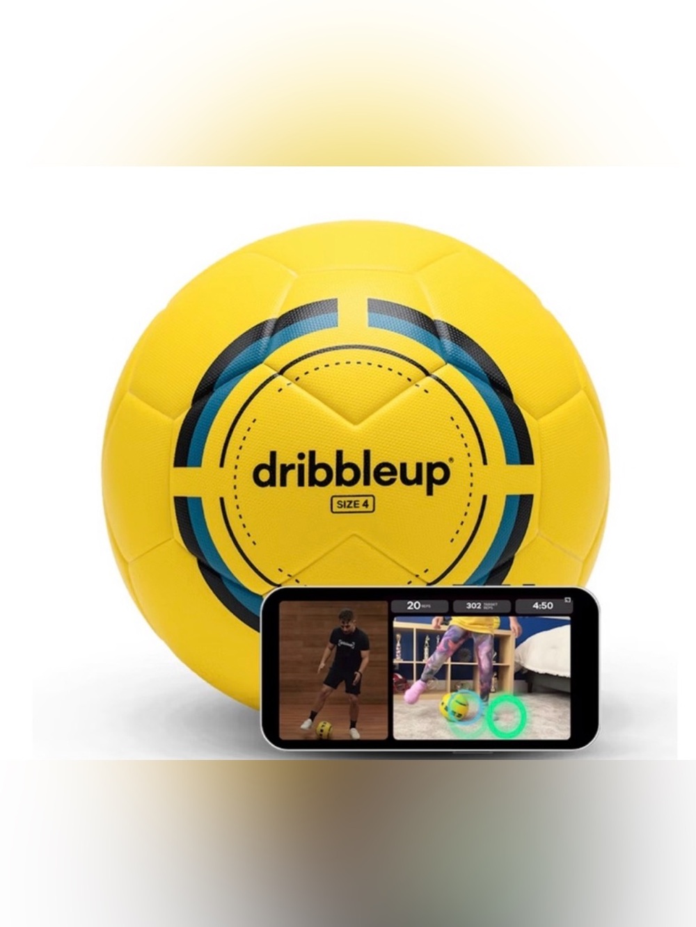 New in Box Dribble Up Smart Soccer Ball Size: 4
